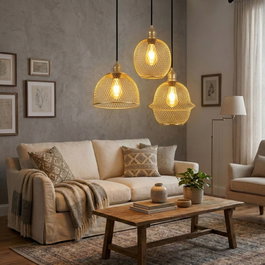 Opviq Lámpara de araña Berk - 16401 - 1 Dorado